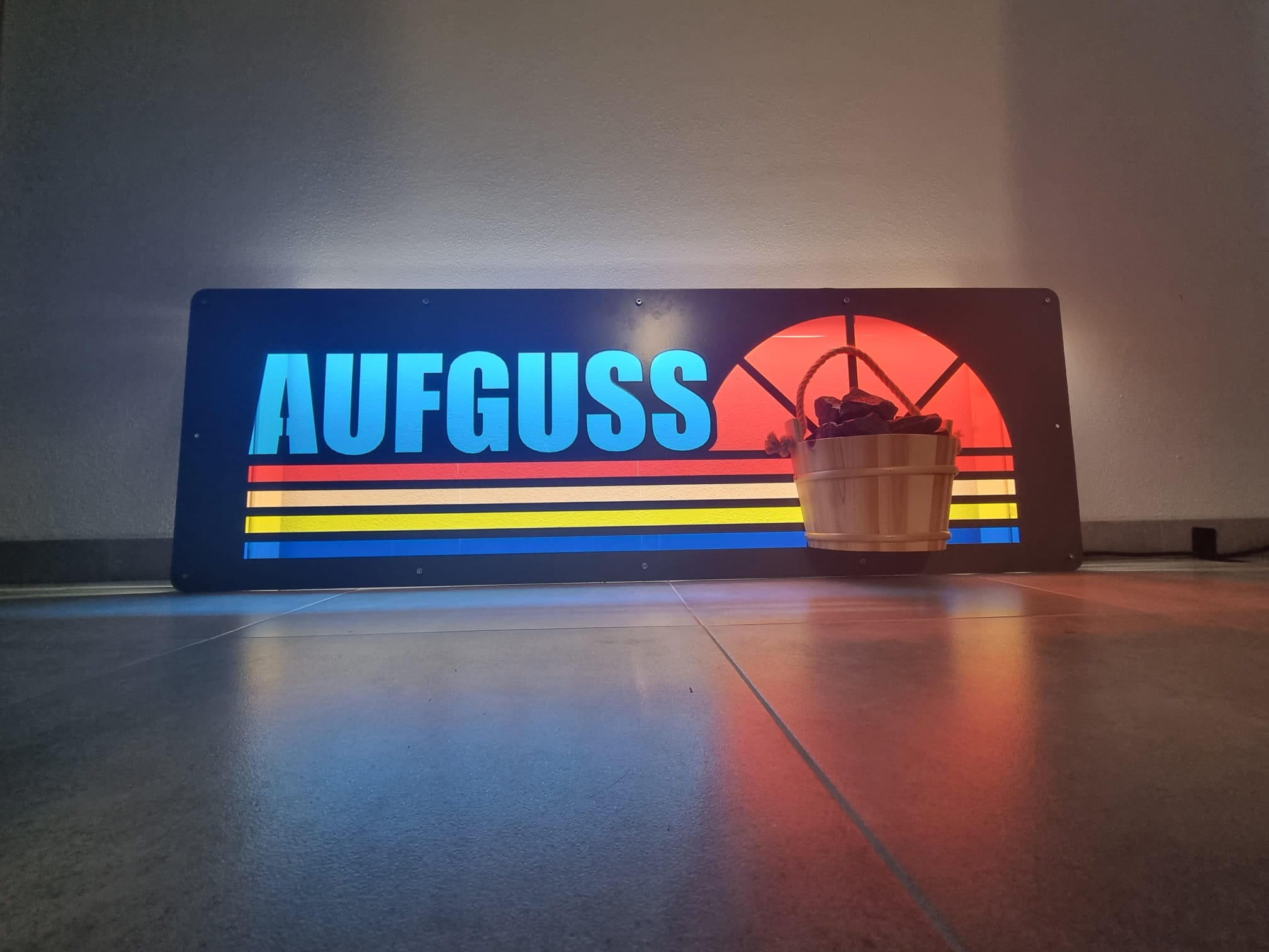 Aufguss Band Schild