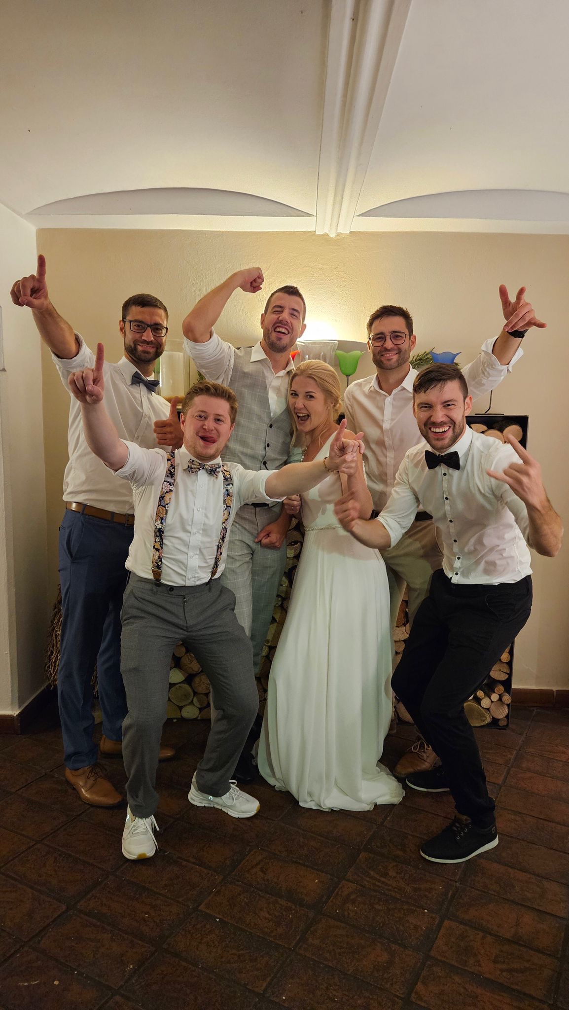 Hochzeitspaar Foto mit Aufguss Band