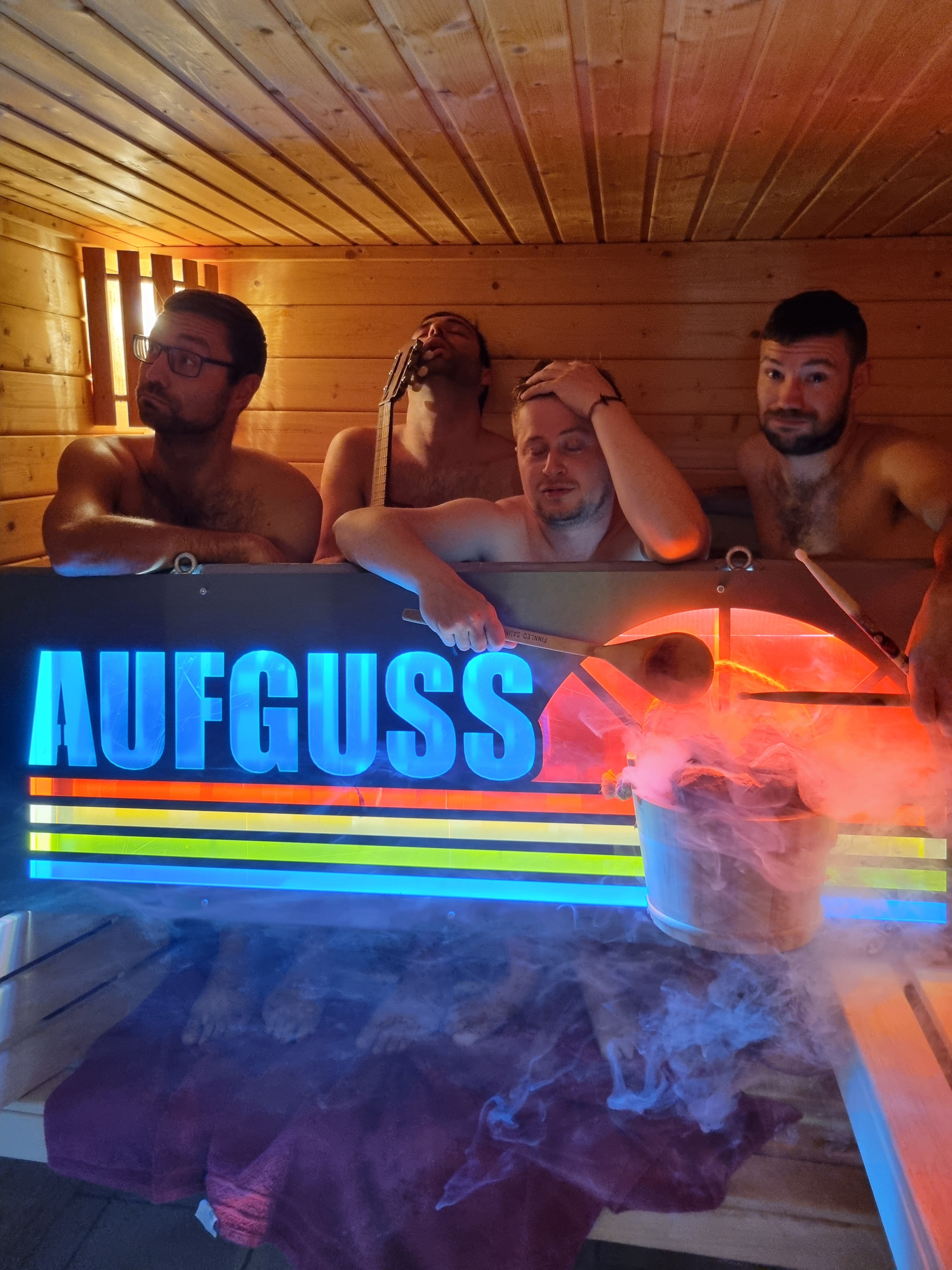 Aufguss in der Sauna