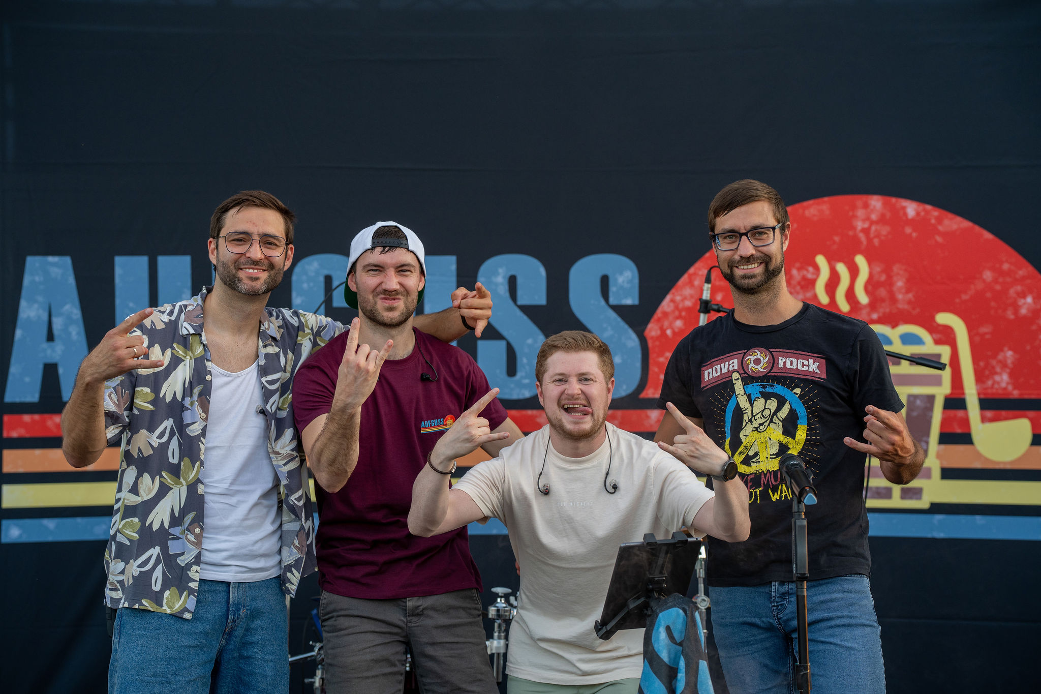 Die Band Aufguss live auf der Bühne
